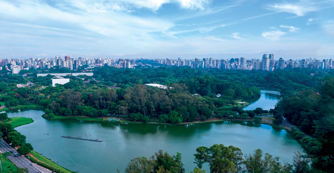Parque Ibirapuera — foto aérea da região